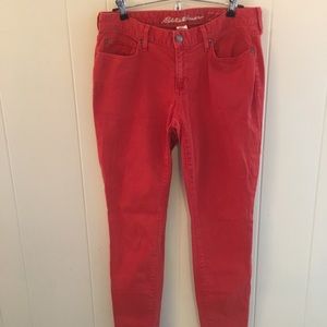 Red jeans